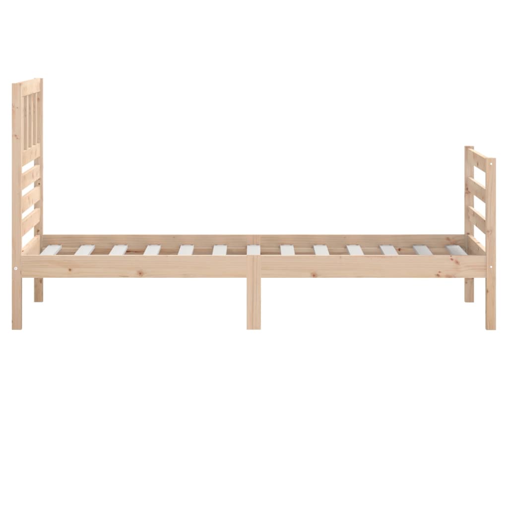 Bed Frame without Mattress Solid Wood 90x200 cm