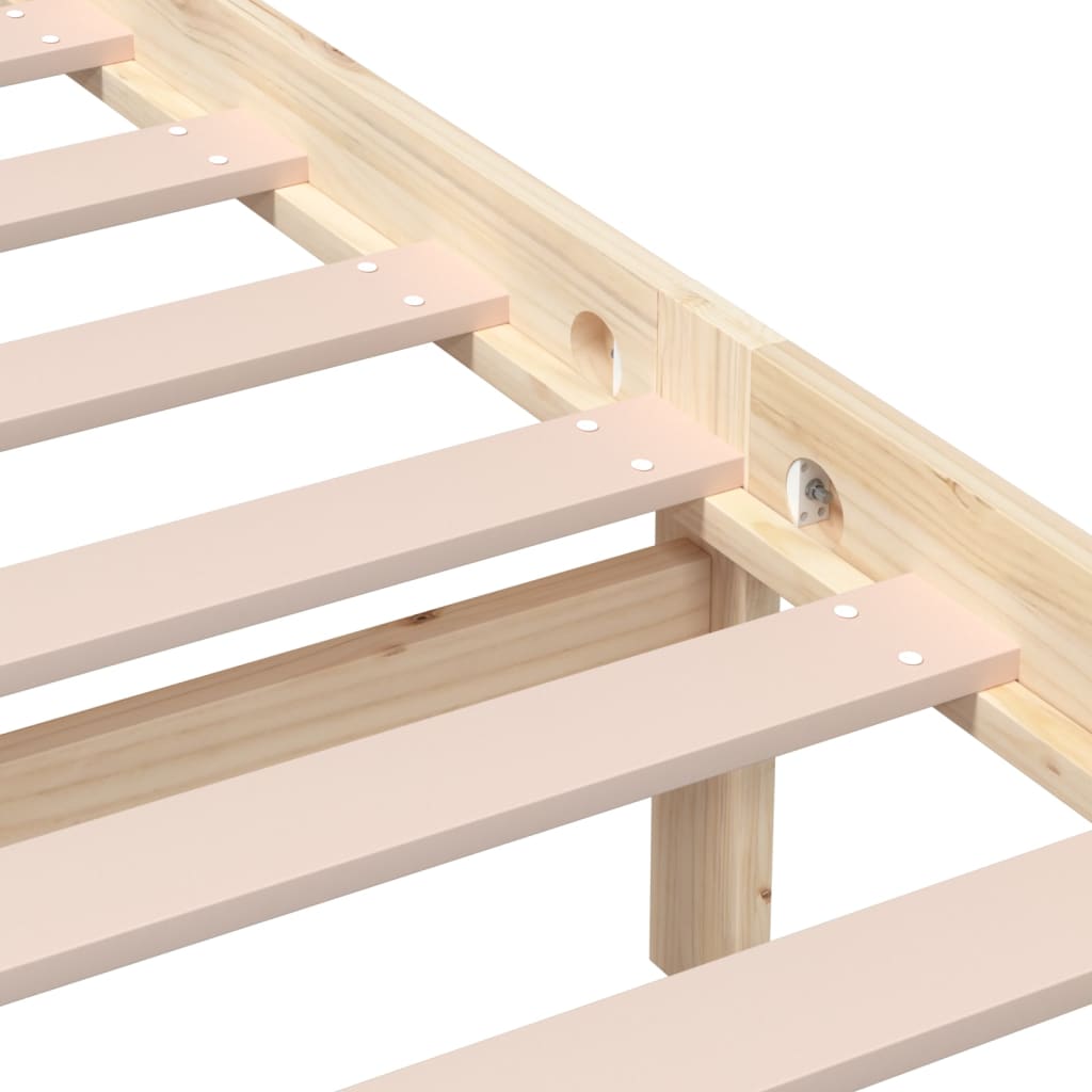 3101218 vidaXL Bed Frame without Mattress Solid Wood 140x200 cm (810017+814194)