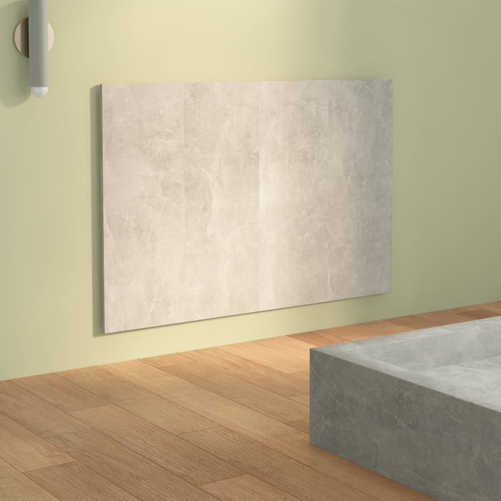 Bed Headboard Concrete Grey 120x1.5x80 cm Engineered Wood