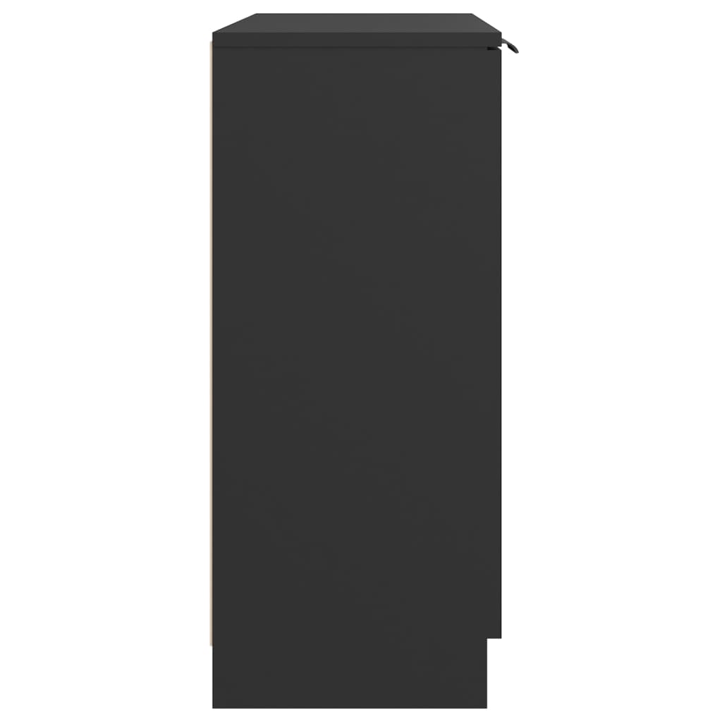 Sideboard Black Engineered Wood