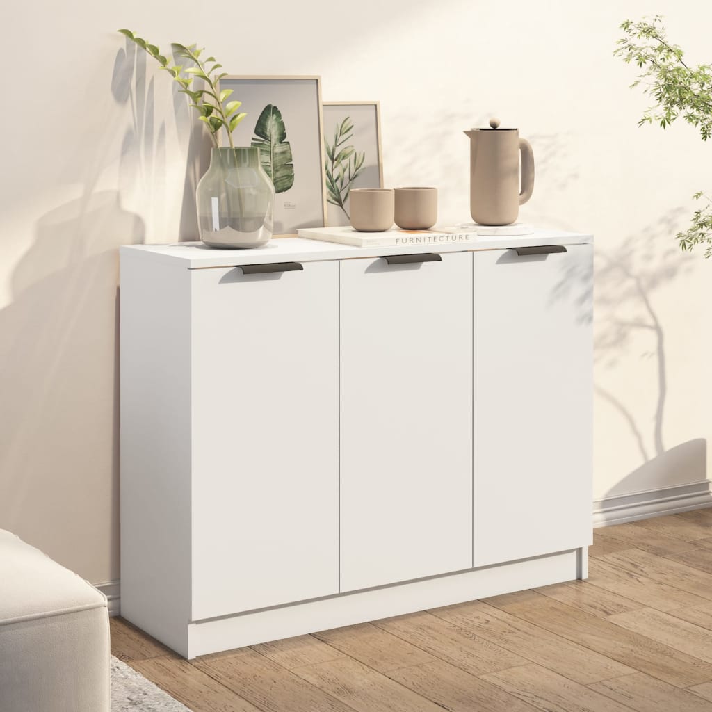 Modern Wooden 3 Door Sideboard Storage Cabinet Wood Dining Room Unit