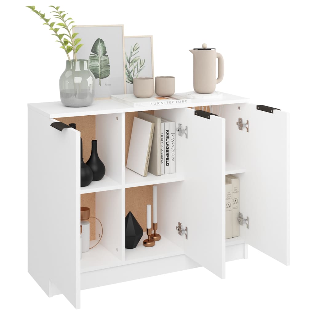Modern Wooden 3 Door Sideboard Storage Cabinet Wood Dining Room Unit