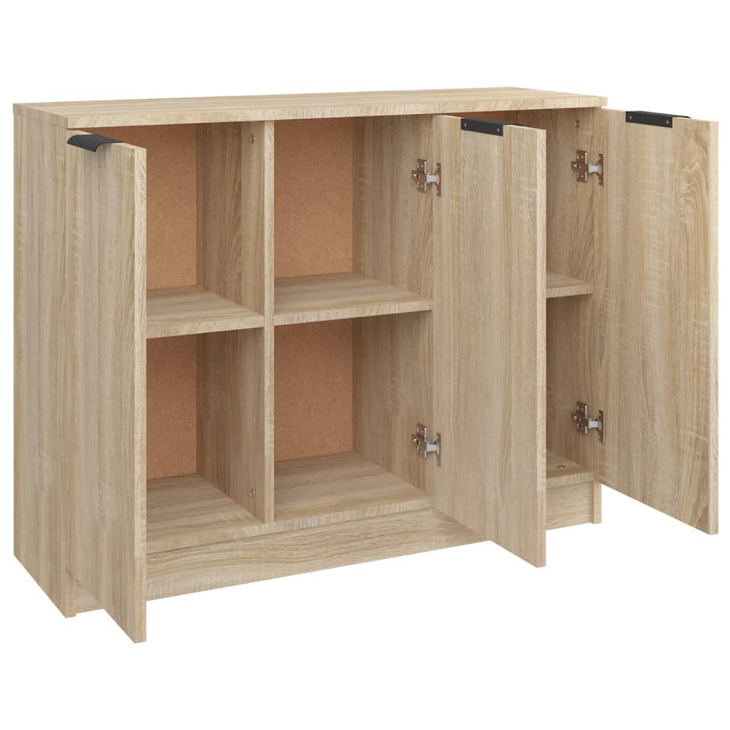 Modern Wooden 3 Door Sideboard Storage Cabinet Wood Dining Room Unit