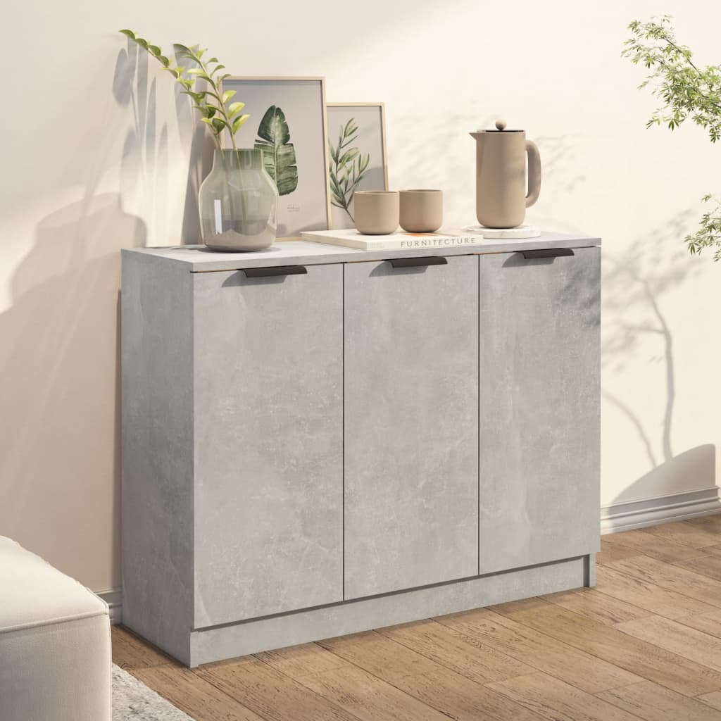Modern Wooden 3 Door Sideboard Storage Cabinet Wood Dining Room Unit