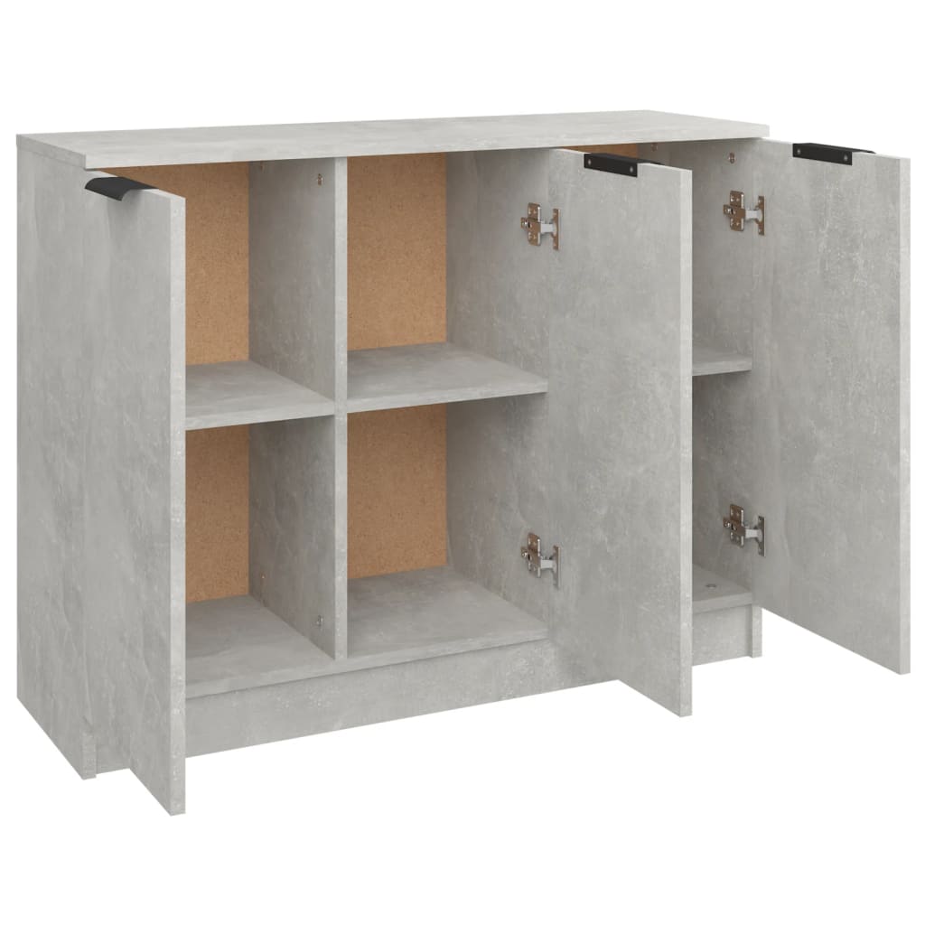 Modern Wooden 3 Door Sideboard Storage Cabinet Wood Dining Room Unit