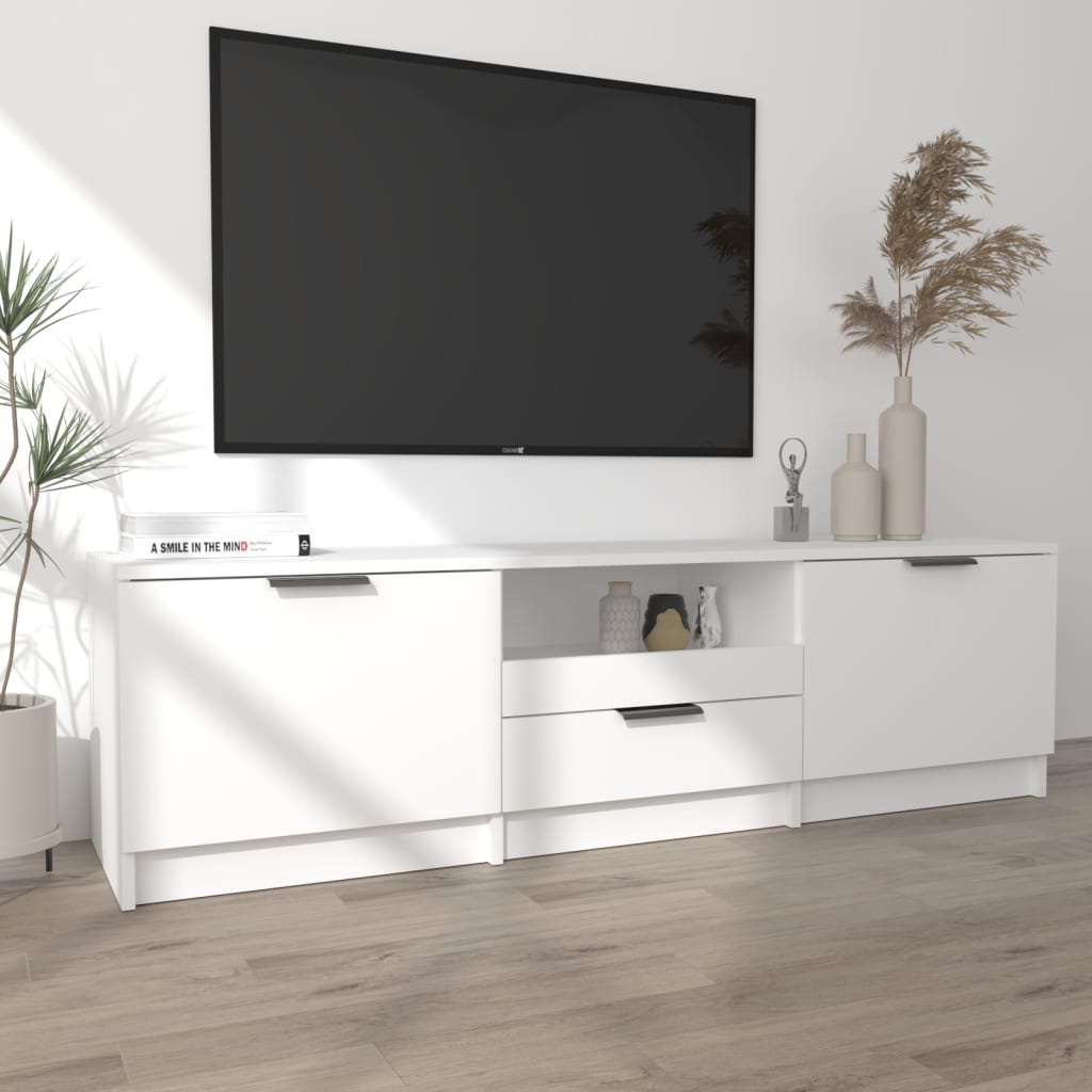Modern Wooden 55 Inch TV Tele Stand Unit Cabinet With 3 Storage Drawers