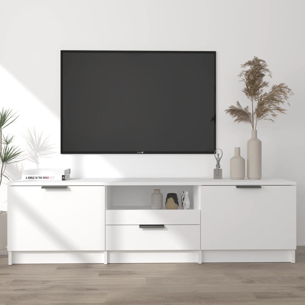 Modern Wooden 55 Inch TV Tele Stand Unit Cabinet With 3 Storage Drawers