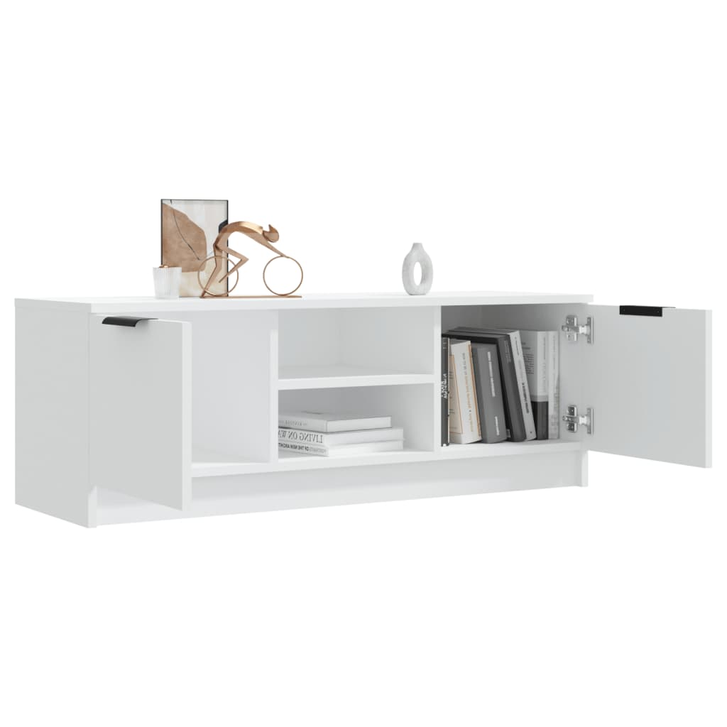 Modern Wooden 40 Inch TV Tele Stand Unit Cabinet With With 2 Doors & Open Shelves