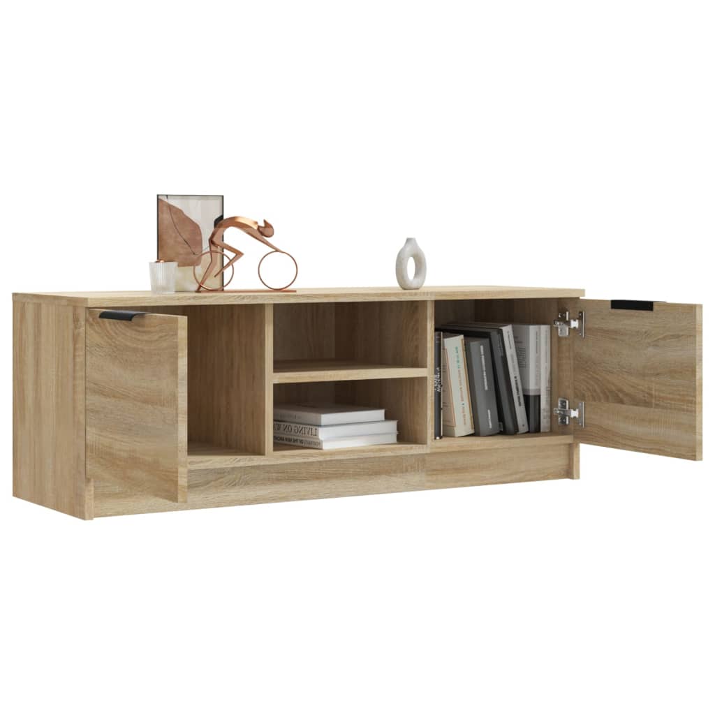 Modern Wooden 40 Inch TV Tele Stand Unit Cabinet With With 2 Doors & Open Shelves
