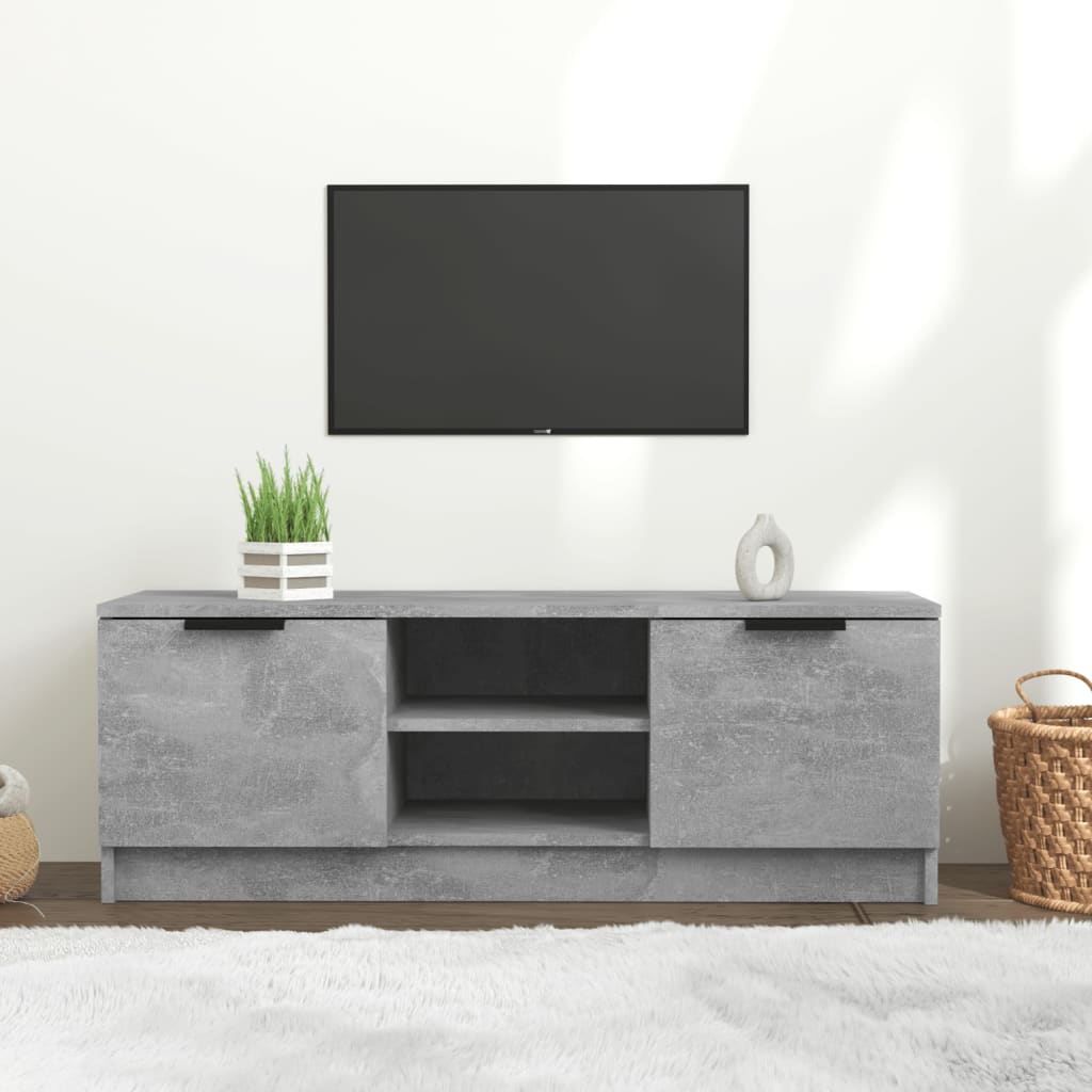 Modern Wooden 40 Inch TV Tele Stand Unit Cabinet With With 2 Doors & Open Shelves