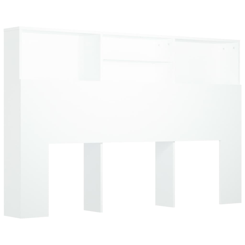 Modern Wooden Queen Size 1.6m Bed Headboard With Open Storage Compartments