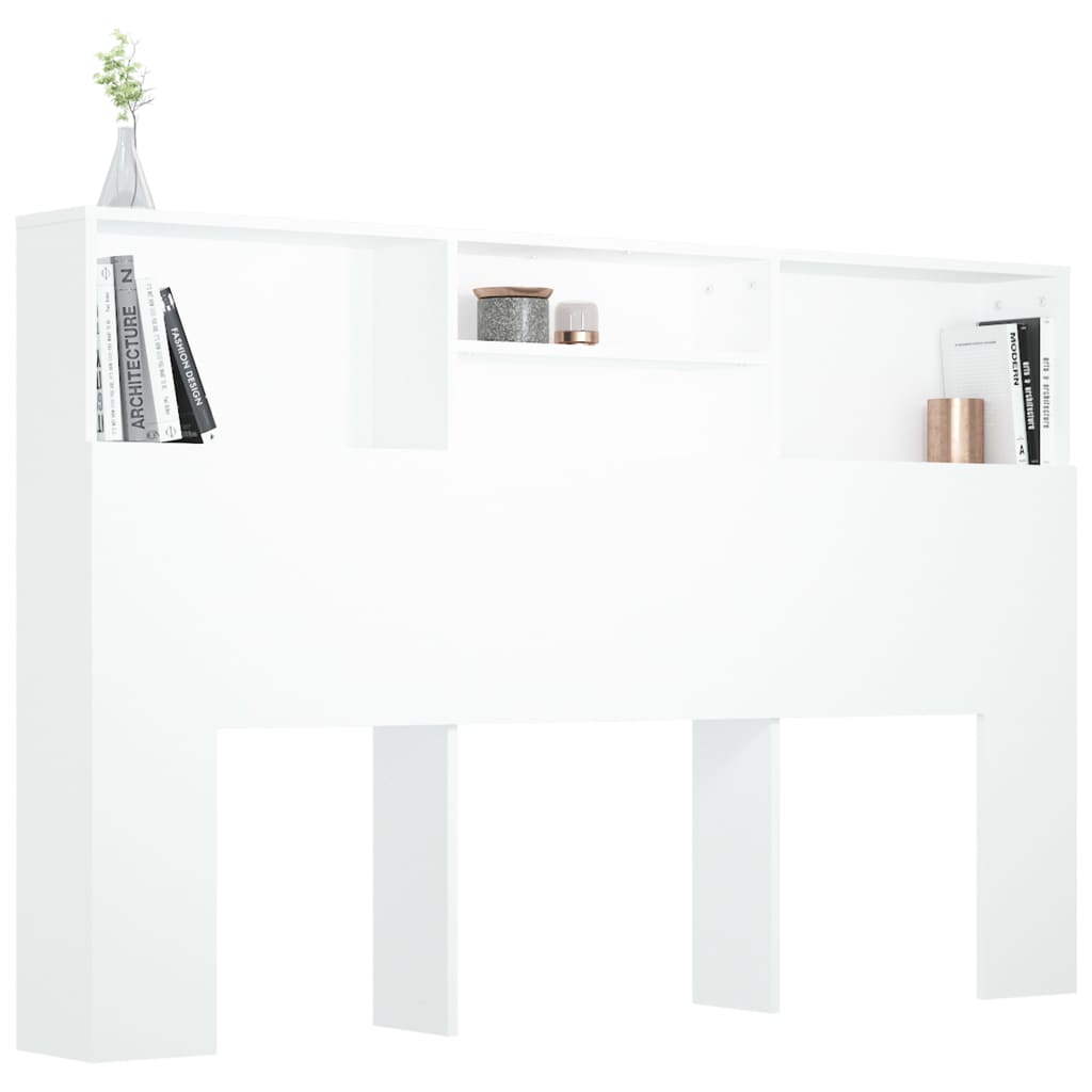 Modern Wooden Queen Size 1.6m Bed Headboard With Open Storage Compartments