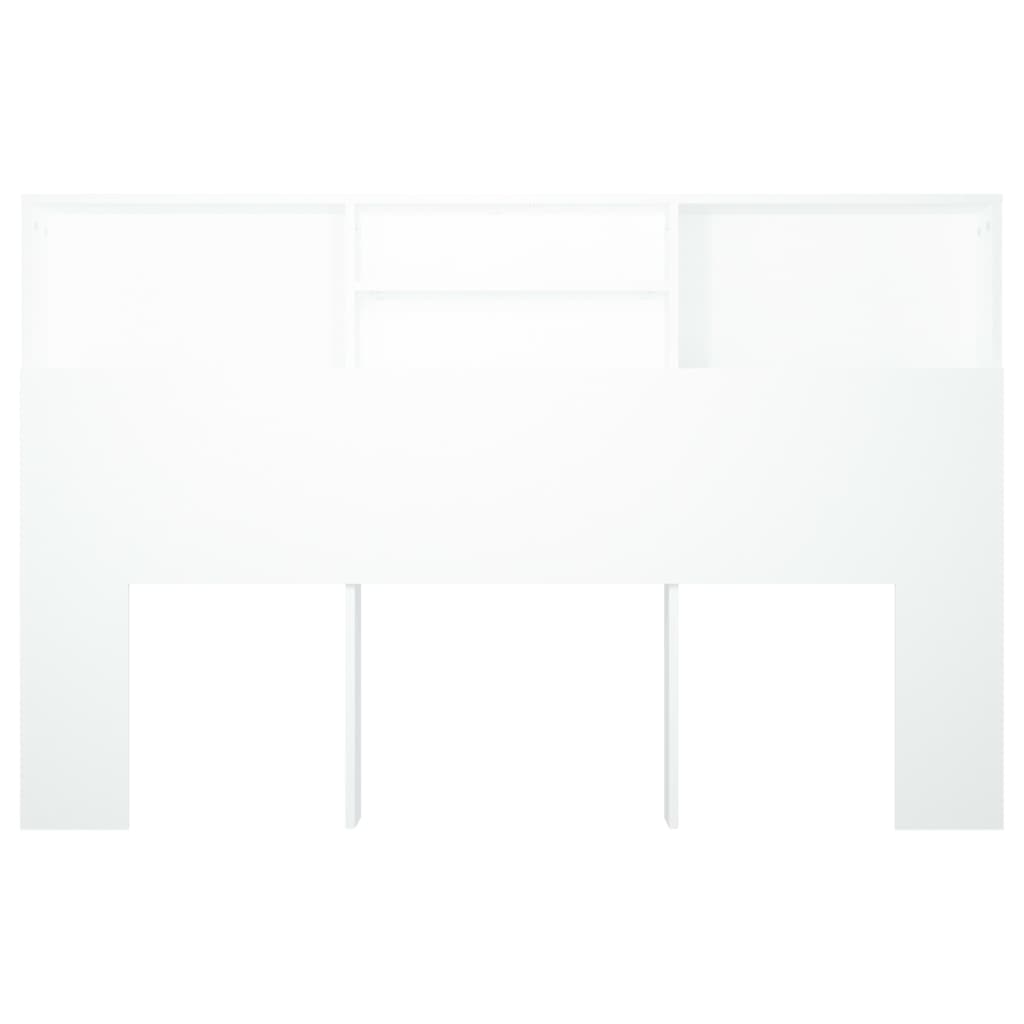 Modern Wooden Queen Size 1.6m Bed Headboard With Open Storage Compartments