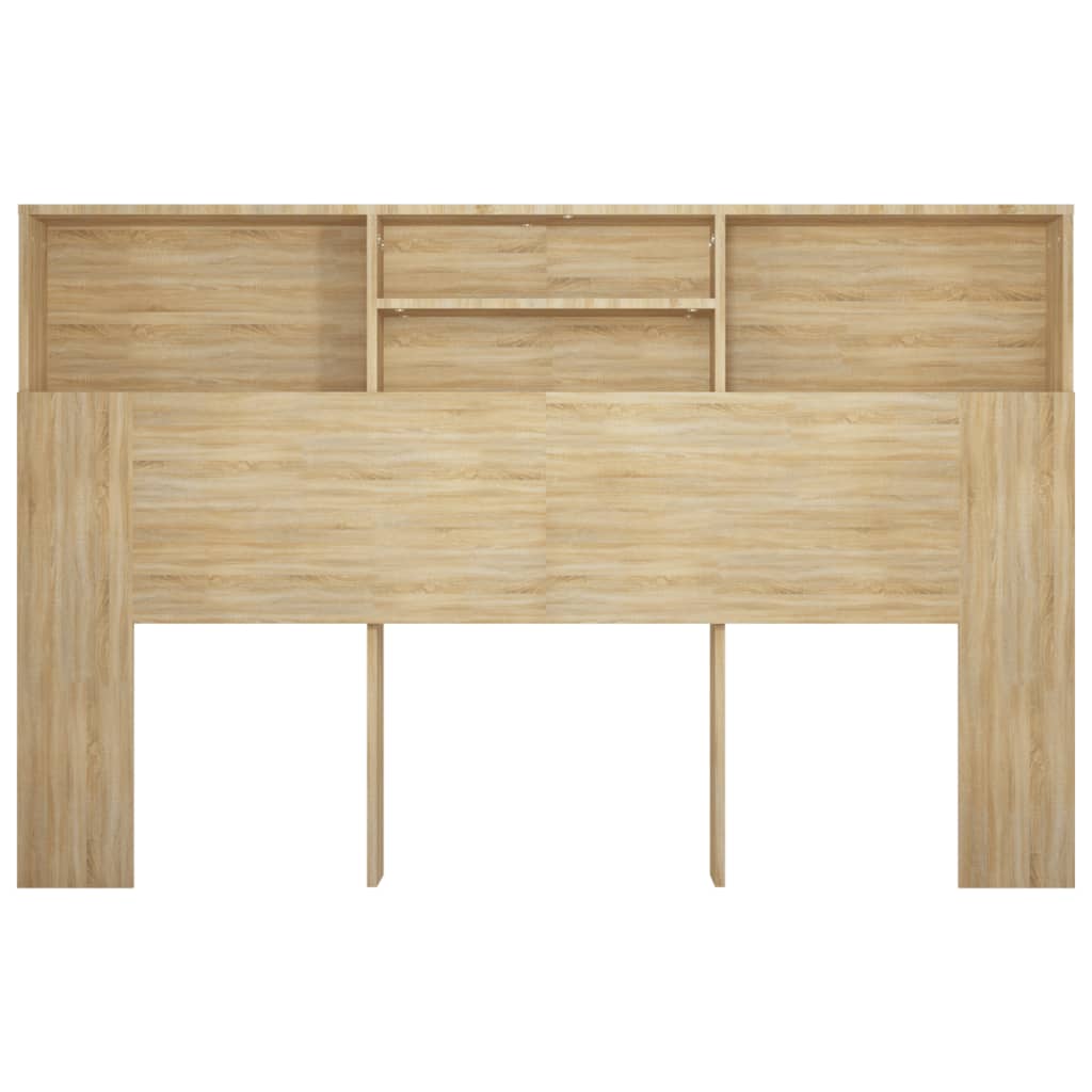 Modern Wooden Queen Size 1.6m Bed Headboard With Open Storage Compartments