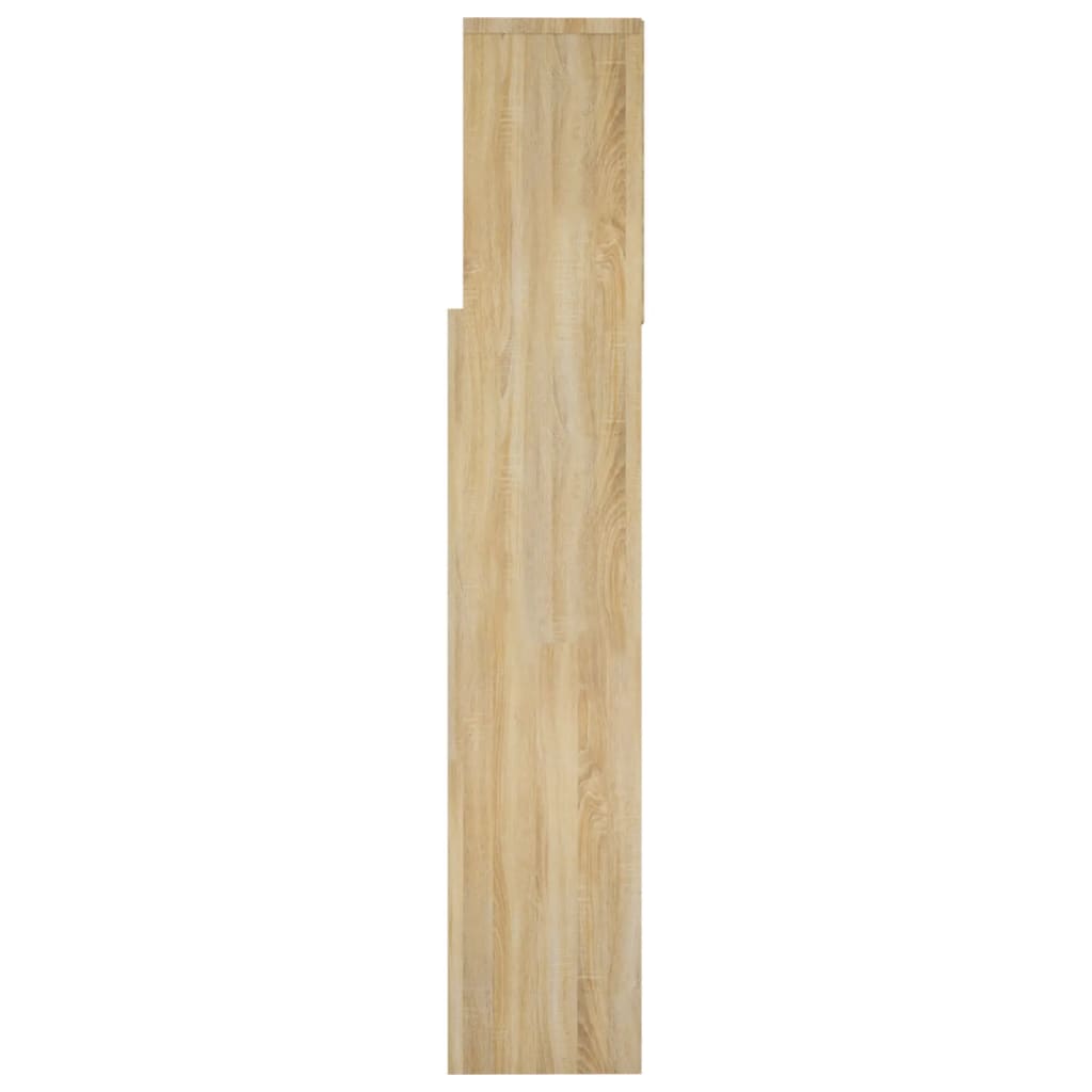 Modern Wooden Queen Size 1.6m Headboard With Open Storage Compartments Wood