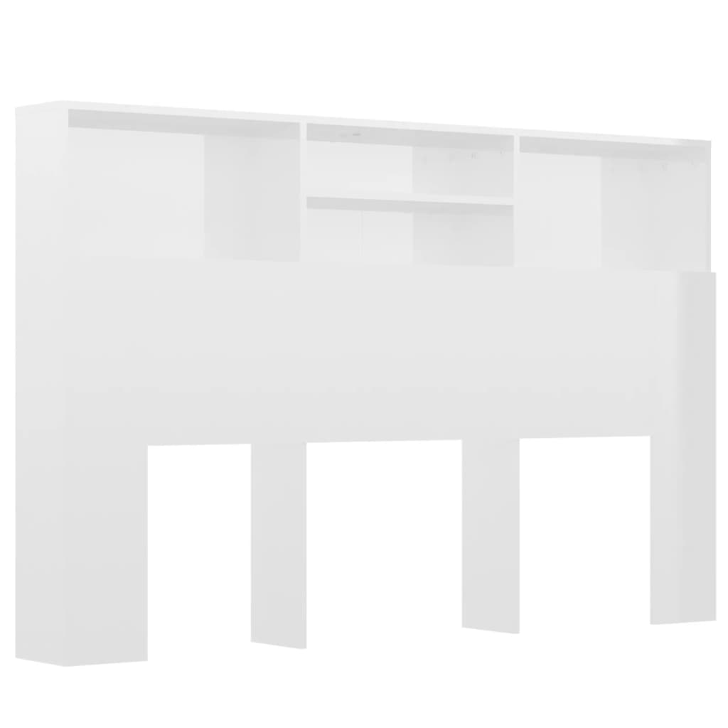 Modern Wooden Queen Size 1.6m Headboard With Open Storage Compartments Wood
