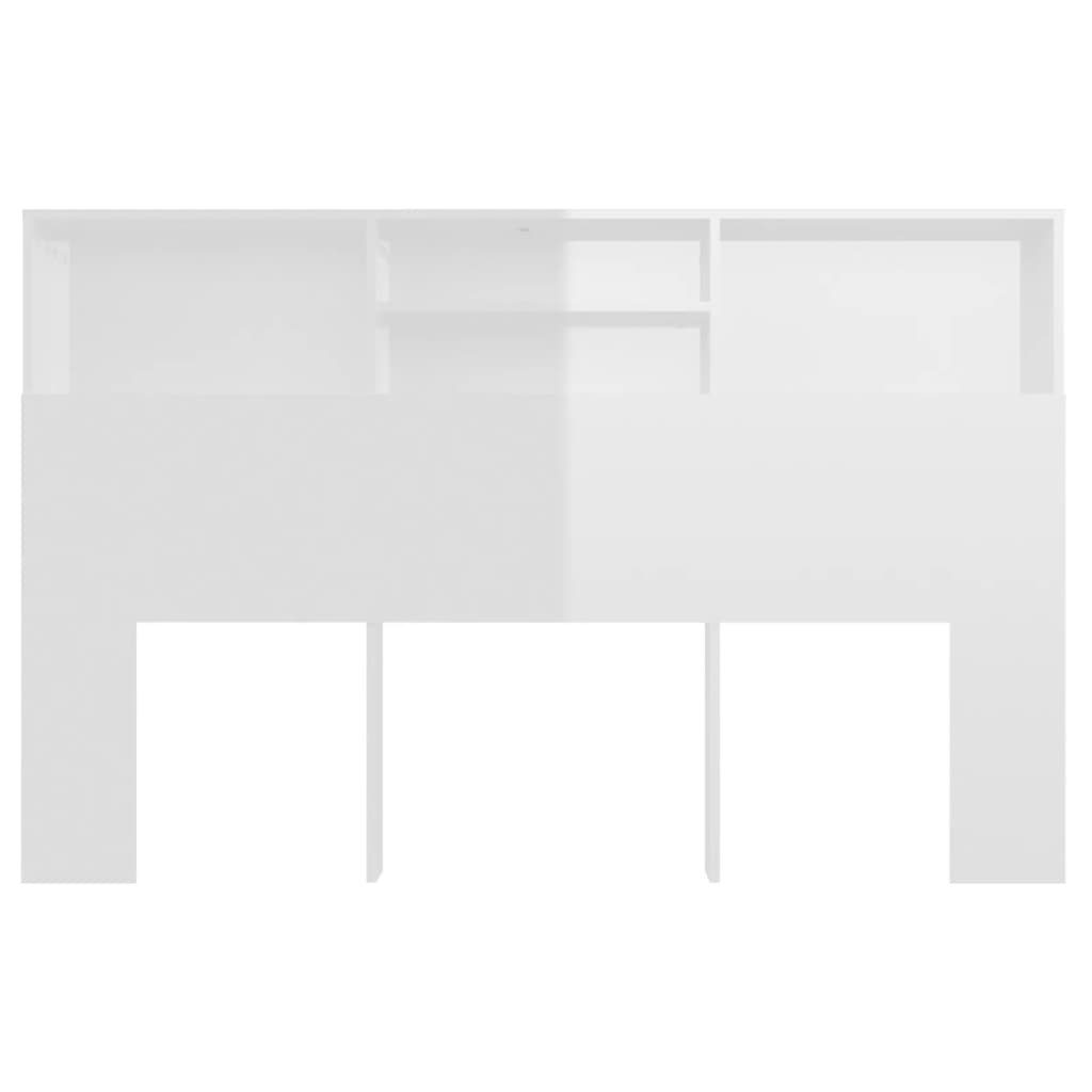 Modern Wooden Queen Size 1.6m Bed Headboard With Open Storage Compartments