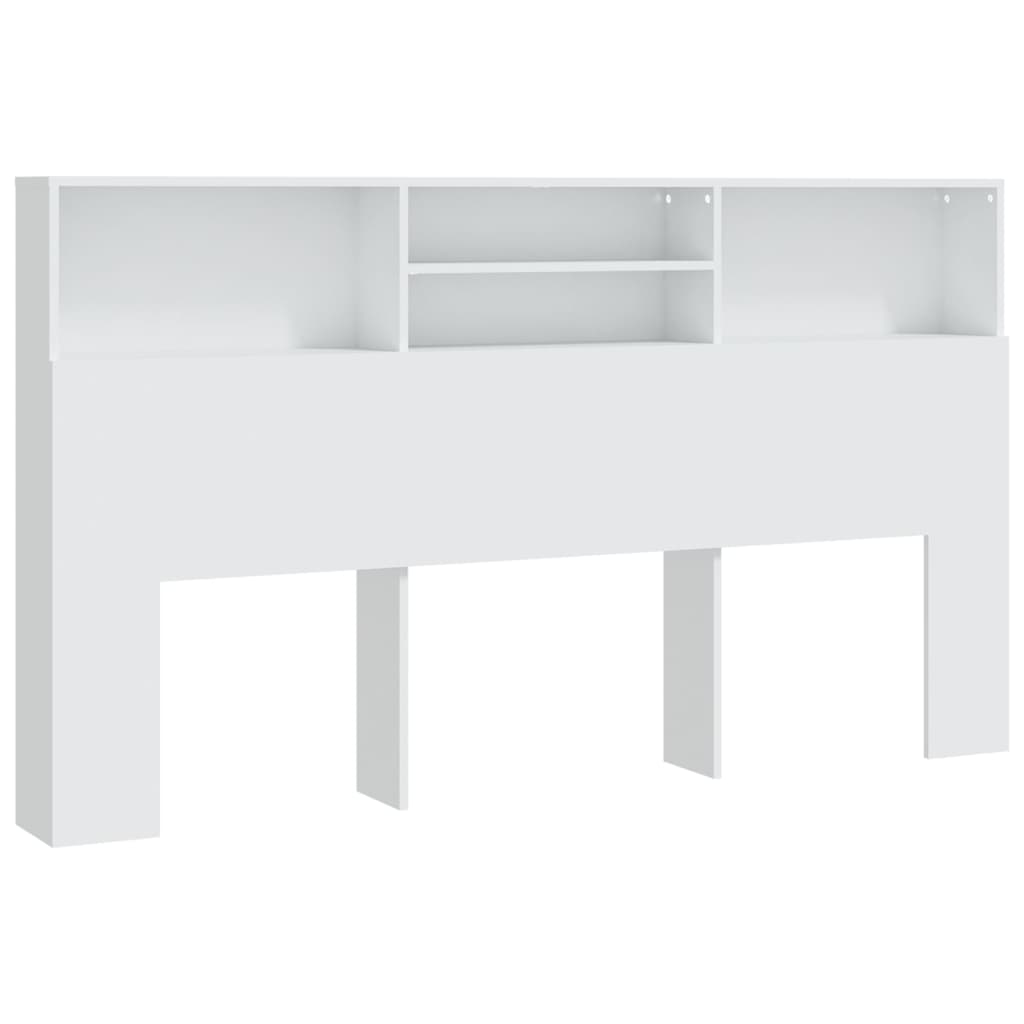 Modern Wooden Super King Size 1.8m Headboard Cabinet With Open Storage Shelves