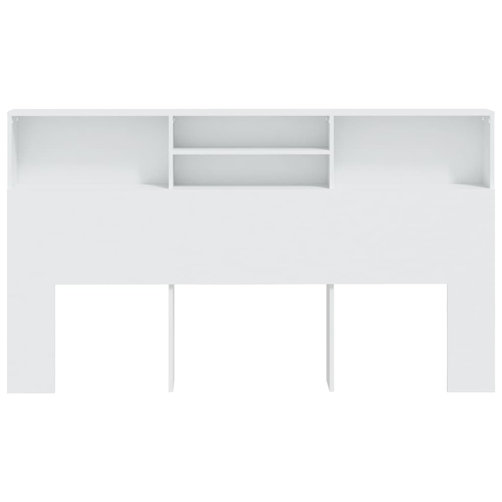 Modern Wooden Super King Size 1.8m Headboard Cabinet With Open Storage Shelves