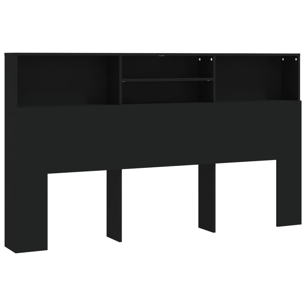 Modern Wooden Super King Size 1.8m Headboard Cabinet With Open Storage Shelves