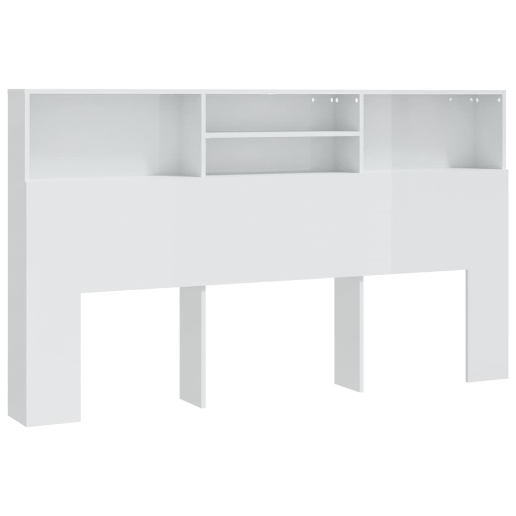 Modern Wooden Super King Size 1.8m Headboard Cabinet With Open Storage Shelves