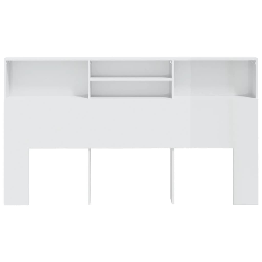 Modern Wooden Super King Size 1.8m Headboard Cabinet With Open Storage Shelves