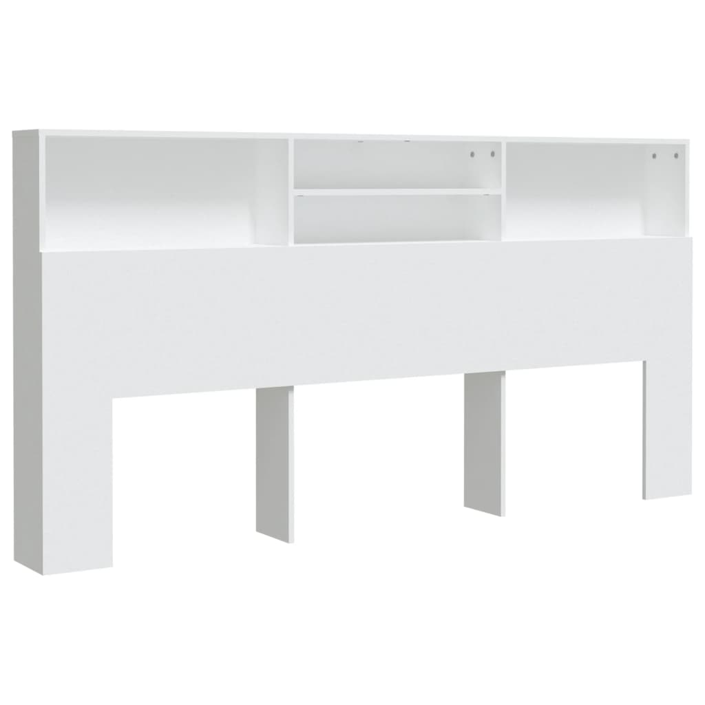 Modern Wooden Emperor Size 2m Headboard With Open Storage Compartments Wood