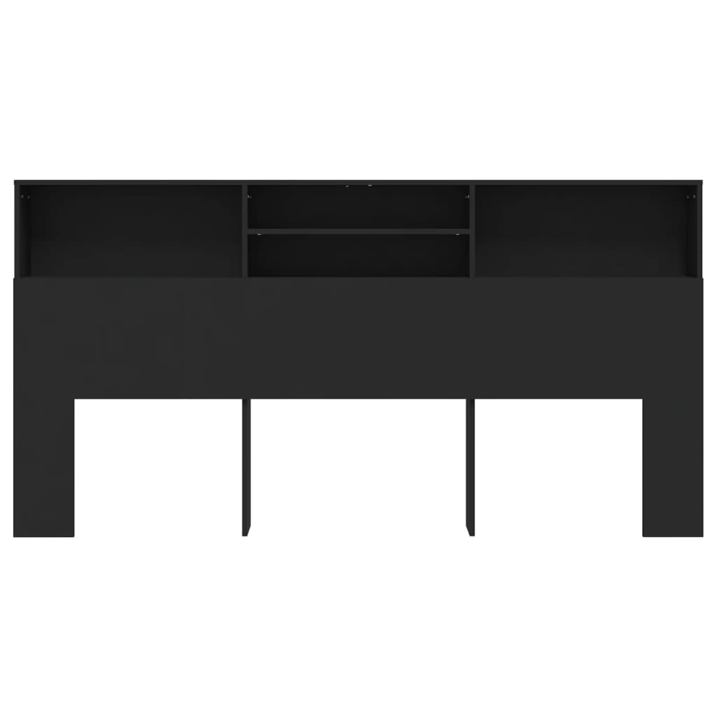 Modern Wooden Emperor Size 2m Headboard With Open Storage Compartments Wood