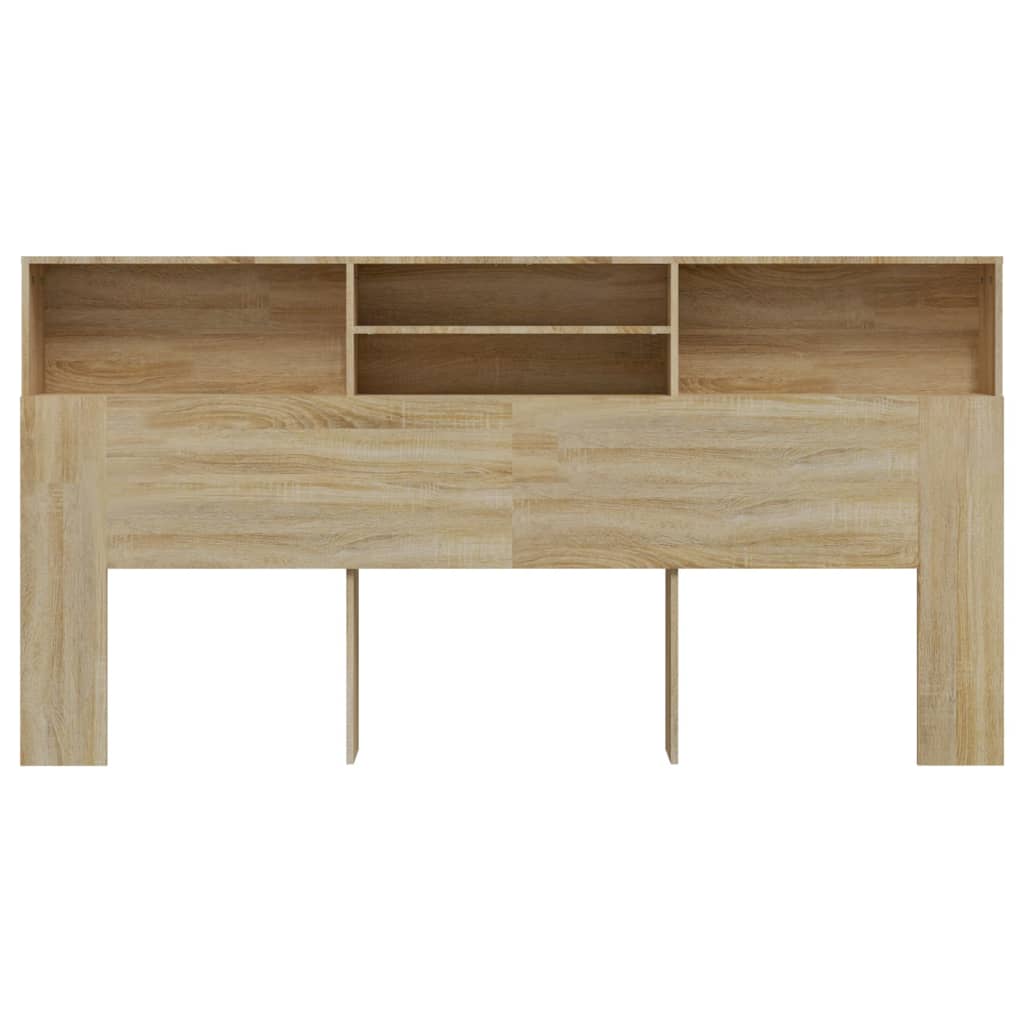 Modern Wooden Emperor Size 2m Headboard With Open Storage Compartments Wood
