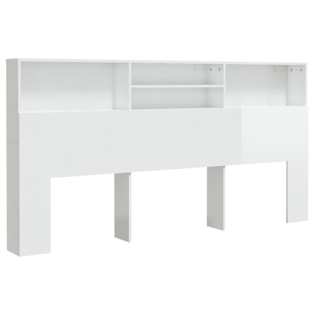 Modern Wooden Emperor Size 2m Headboard With Open Storage Compartments Wood