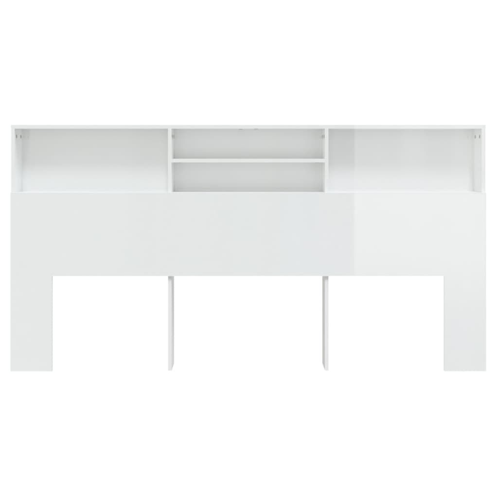 Modern Wooden Emperor Size 2m Headboard With Open Storage Compartments Wood