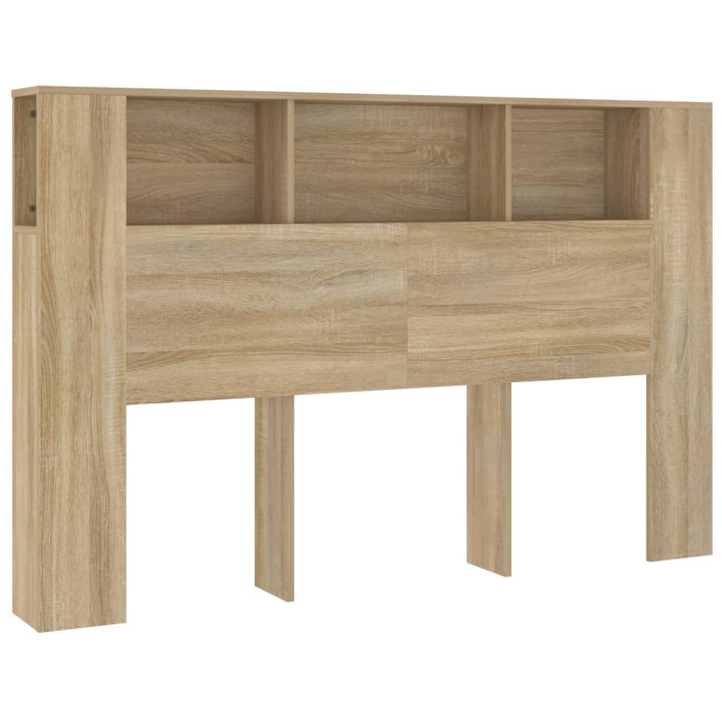 Modern Wooden Queen Size 1.6m Bed Headboard With Open Storage Compartments