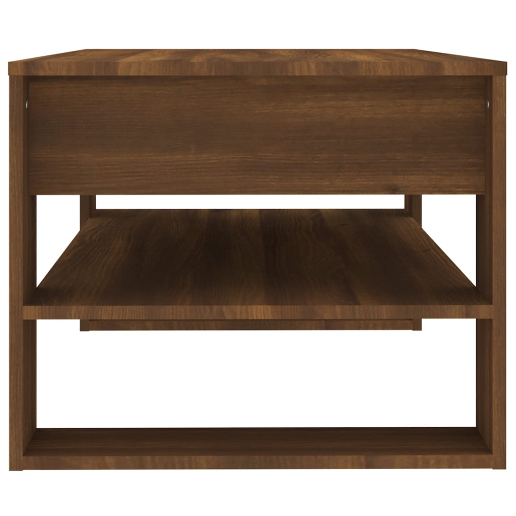 Coffee Table Brown Oak 102x55x45 cm Engineered Wood