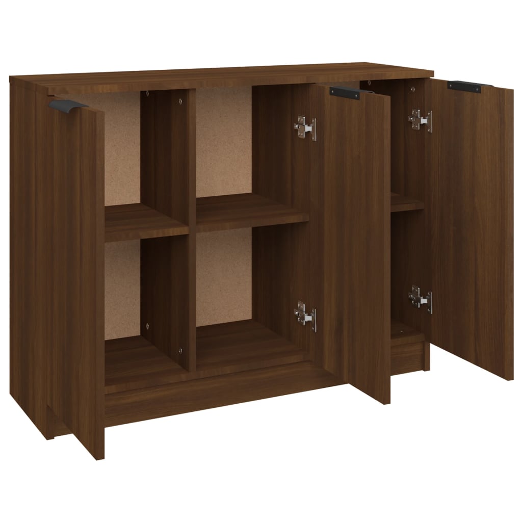 Modern Wooden 3 Door Sideboard Storage Cabinet Wood Dining Room Unit