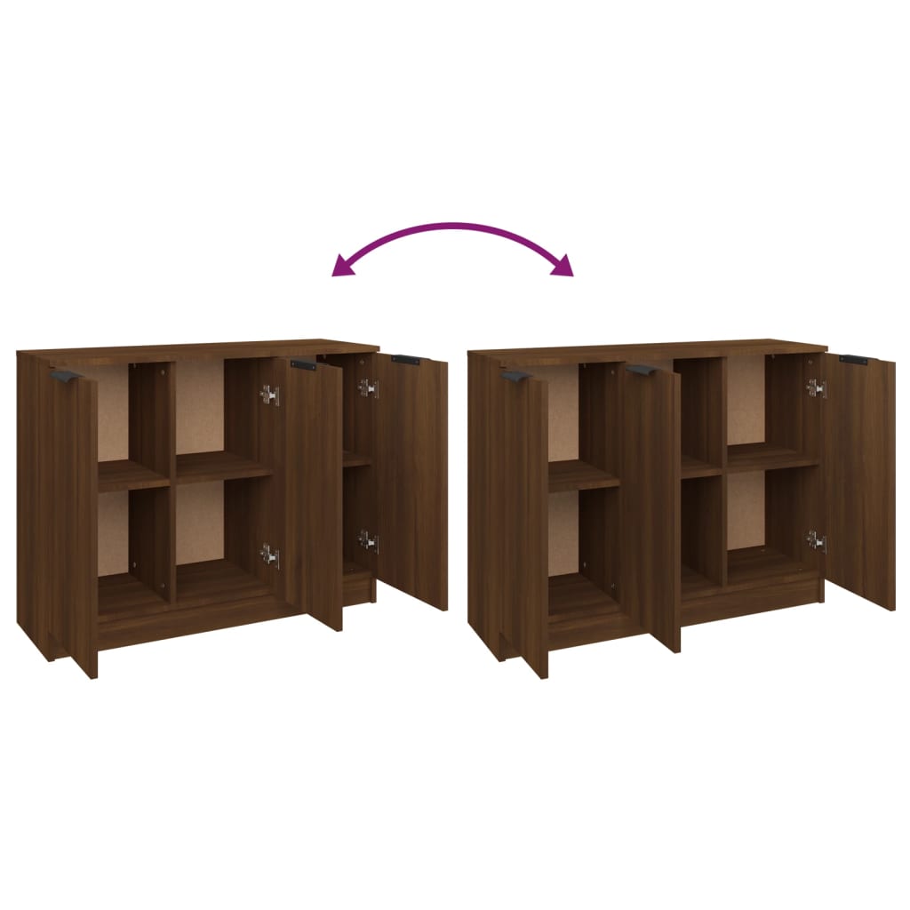 Modern Wooden 3 Door Sideboard Storage Cabinet Wood Dining Room Unit