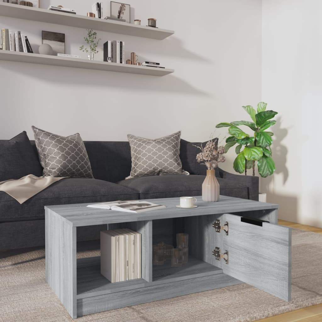 Coffee Table Grey Sonoma 102x50x36 cm Engineered Wood