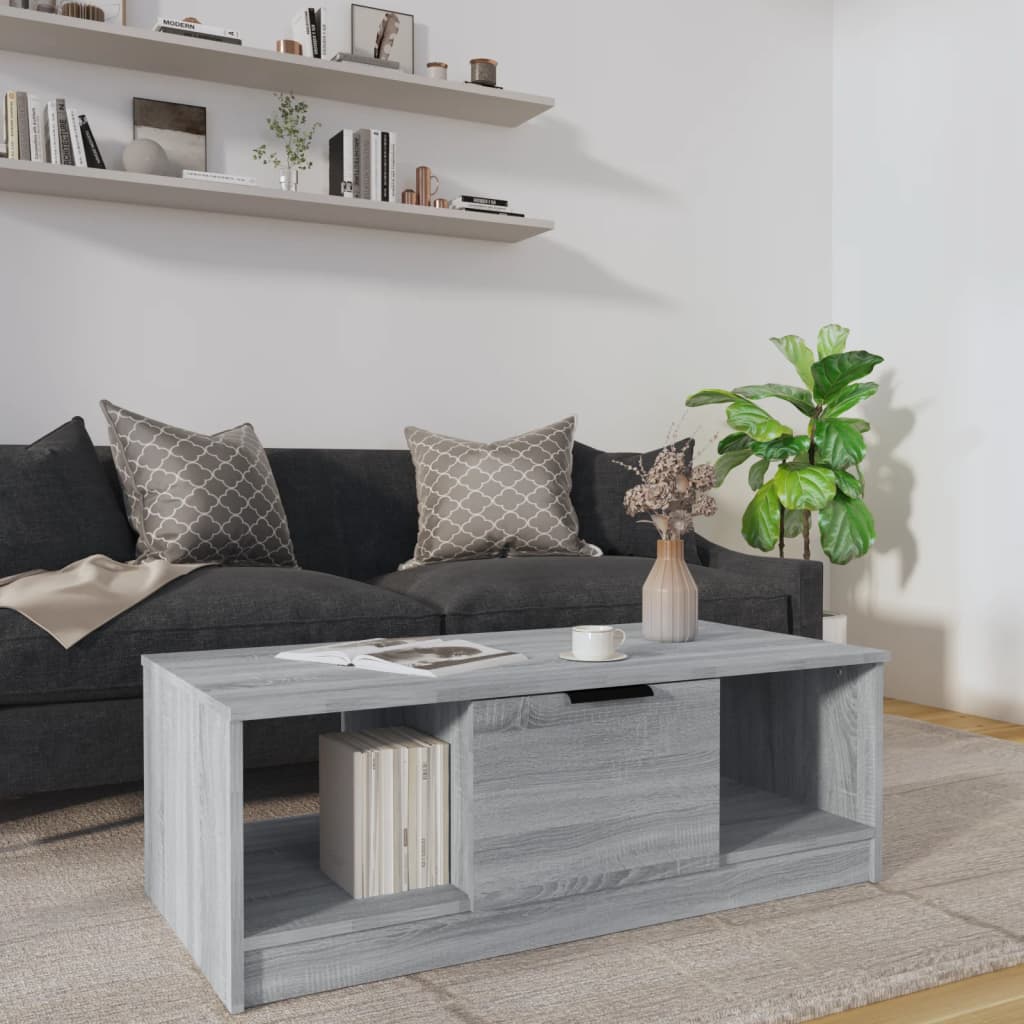 Coffee Table Grey Sonoma 102x50x36 cm Engineered Wood