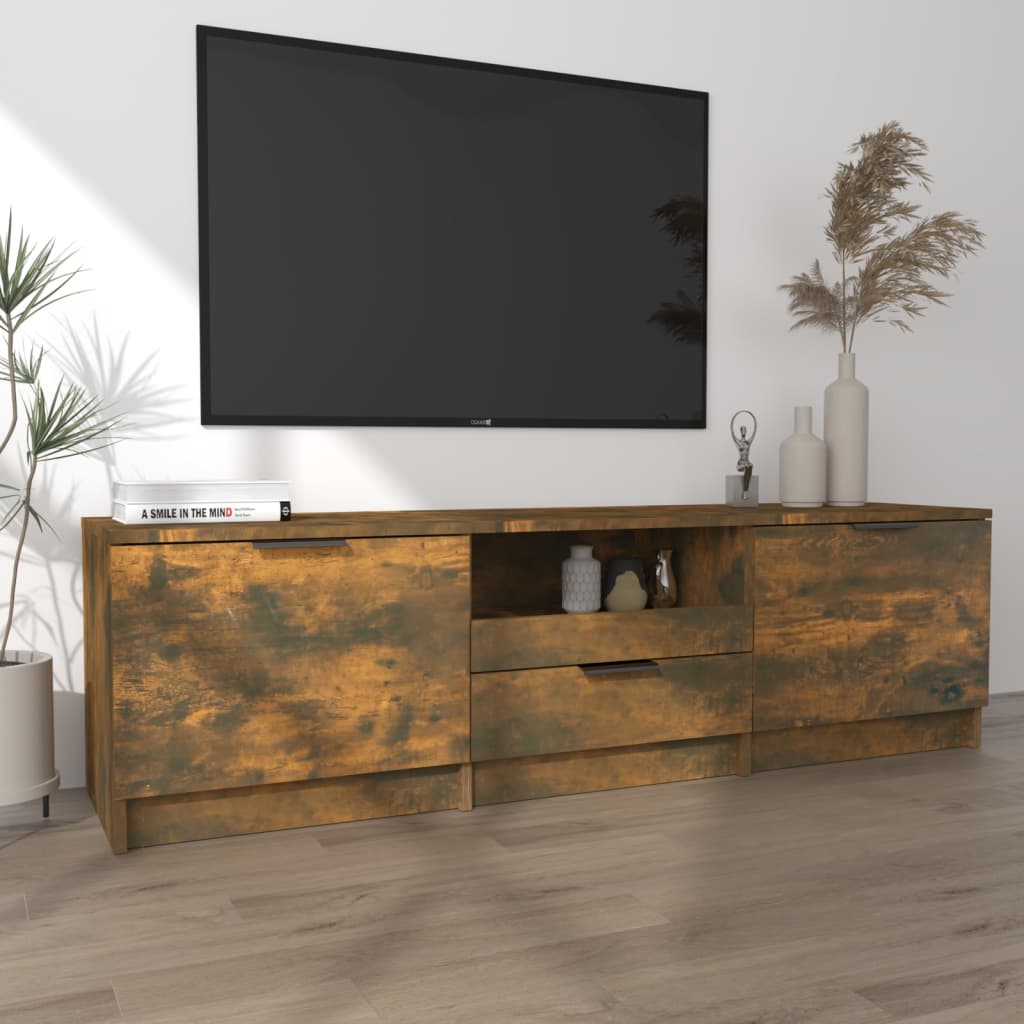 Modern Wooden 55 Inch TV Tele Stand Unit Cabinet With 3 Storage Drawers