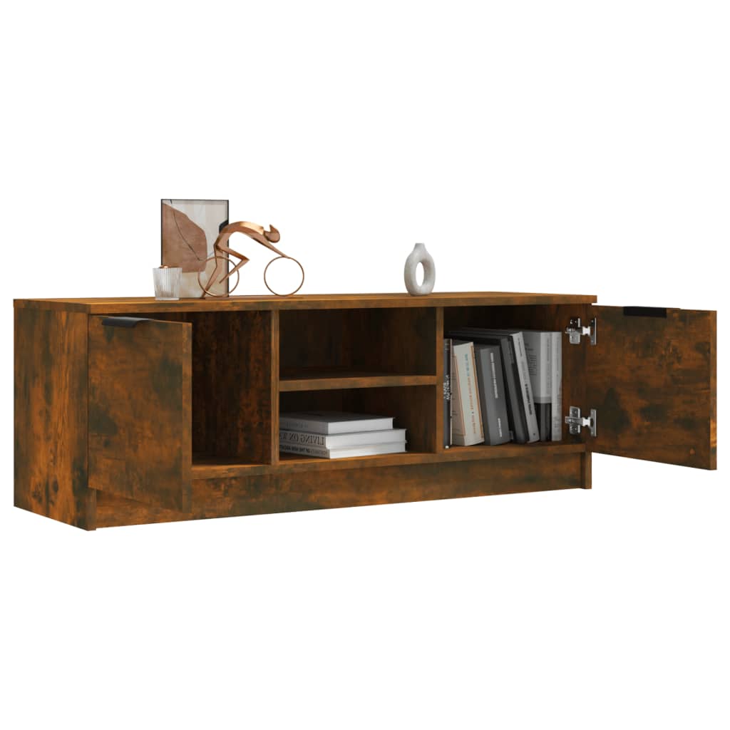 Modern Wooden 40 Inch TV Tele Stand Unit Cabinet With With 2 Doors & Open Shelves