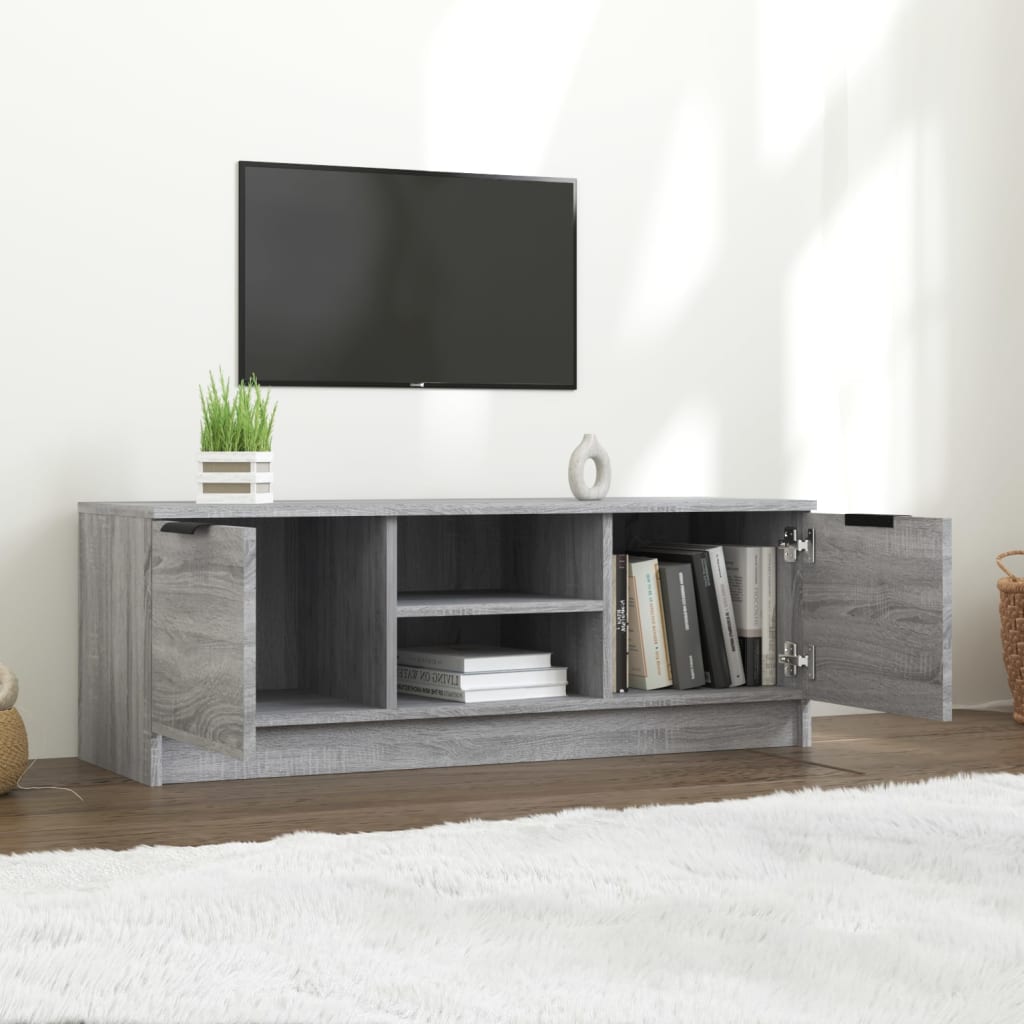 Modern Wooden 40 Inch TV Tele Stand Unit Cabinet With With 2 Doors & Open Shelves