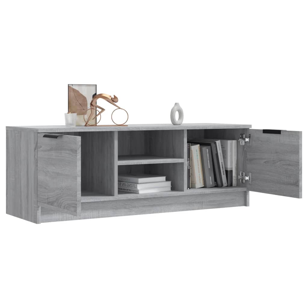 Modern Wooden 40 Inch TV Tele Stand Unit Cabinet With With 2 Doors & Open Shelves