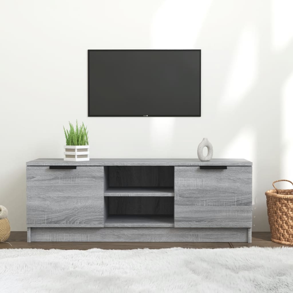 Modern Wooden 40 Inch TV Tele Stand Unit Cabinet With With 2 Doors & Open Shelves
