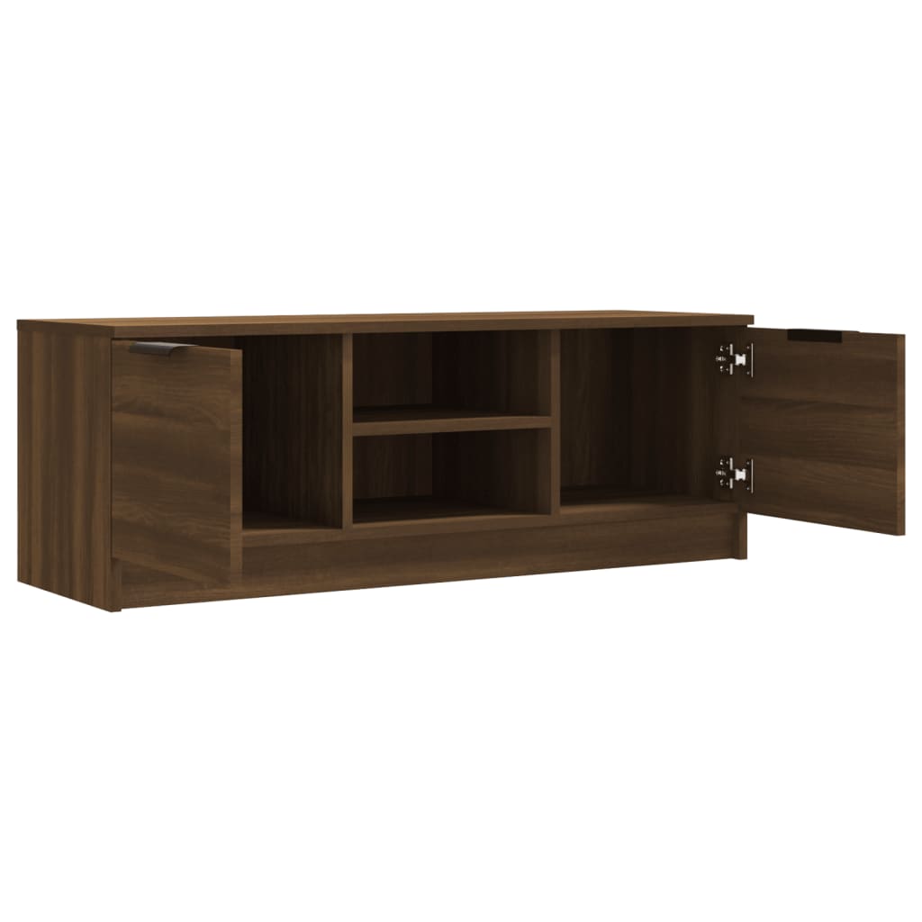 Modern Wooden 40 Inch TV Tele Stand Unit Cabinet With With 2 Doors & Open Shelves