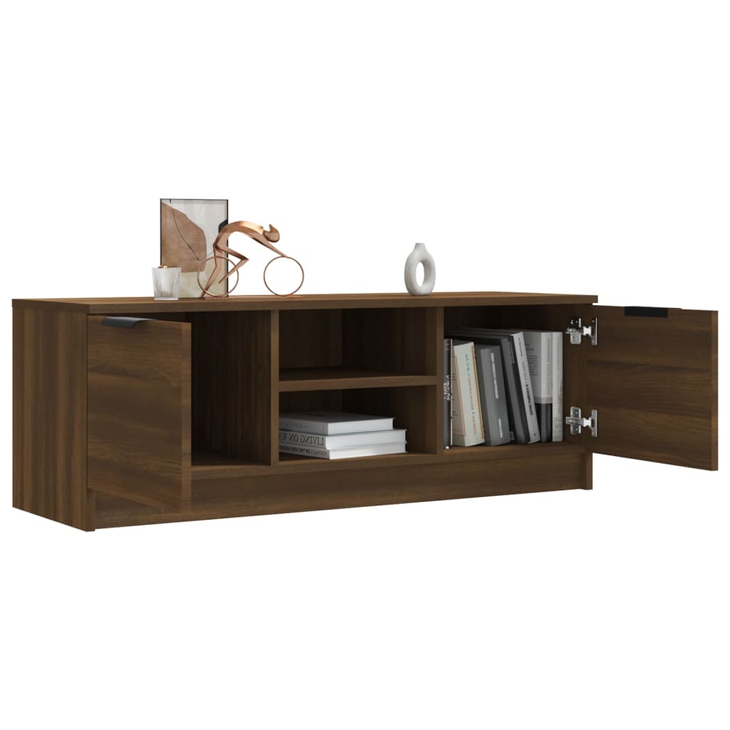 Modern Wooden 40 Inch TV Tele Stand Unit Cabinet With With 2 Doors & Open Shelves