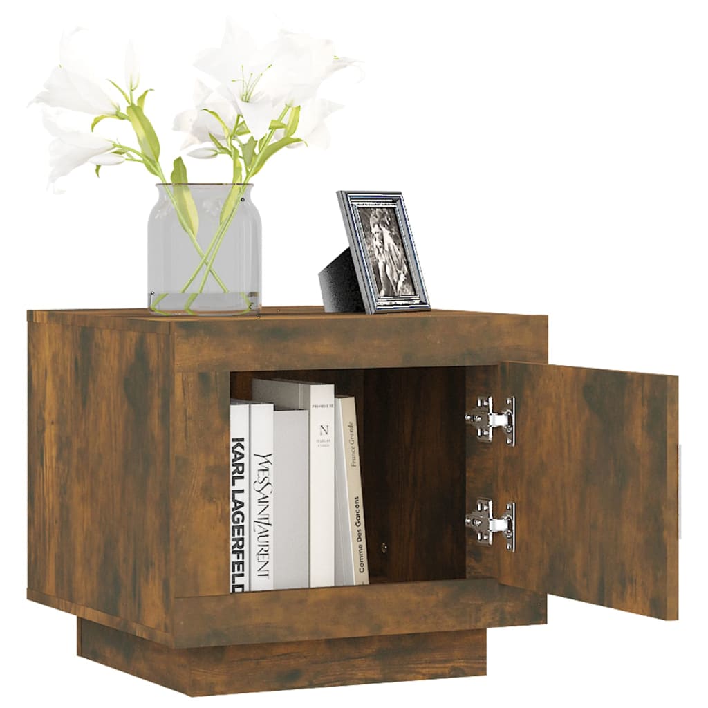 Coffee Table Smoked Oak 51x50x45 cm Engineered Wood