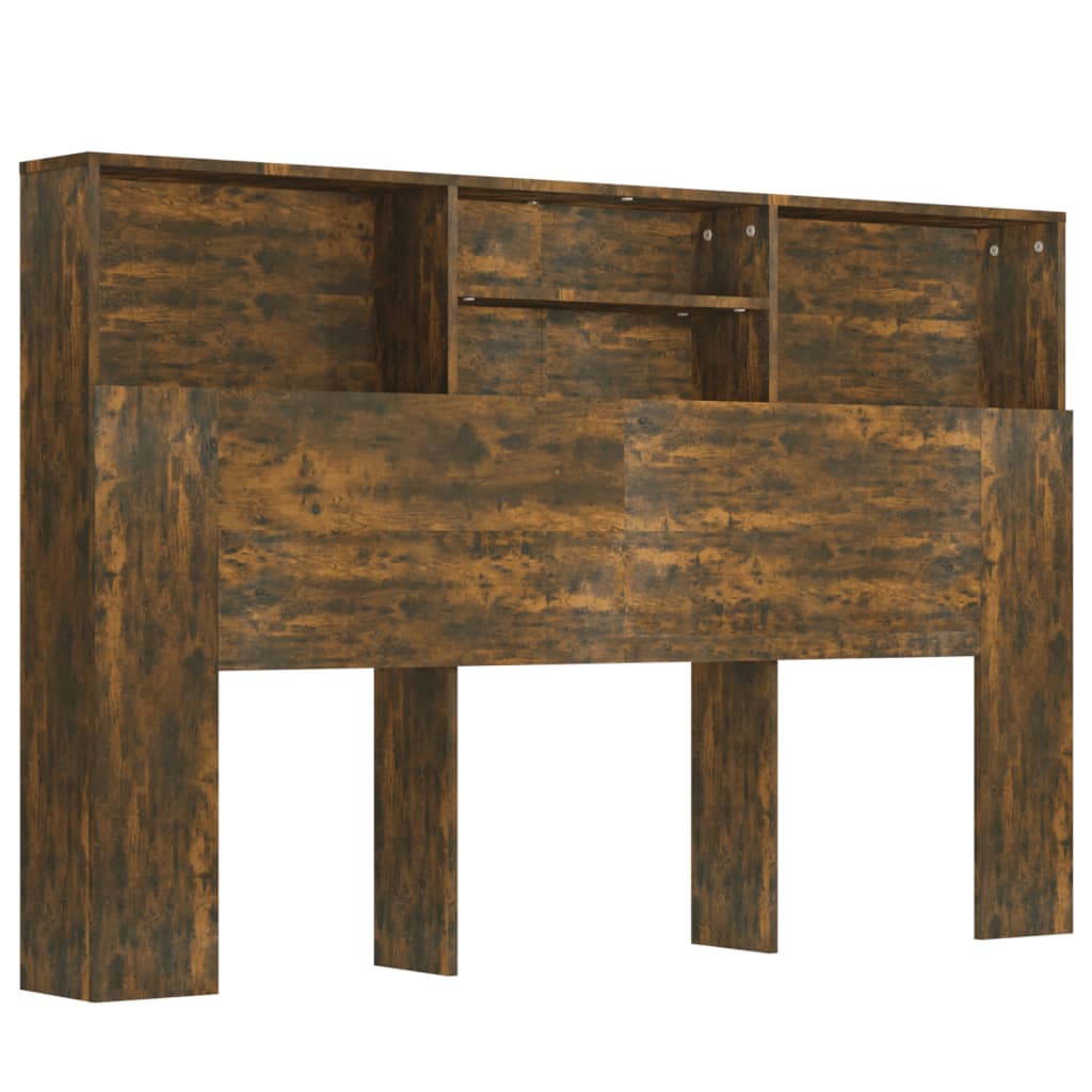 Modern Wooden Queen Size 1.6m Bed Headboard With Open Storage Compartments