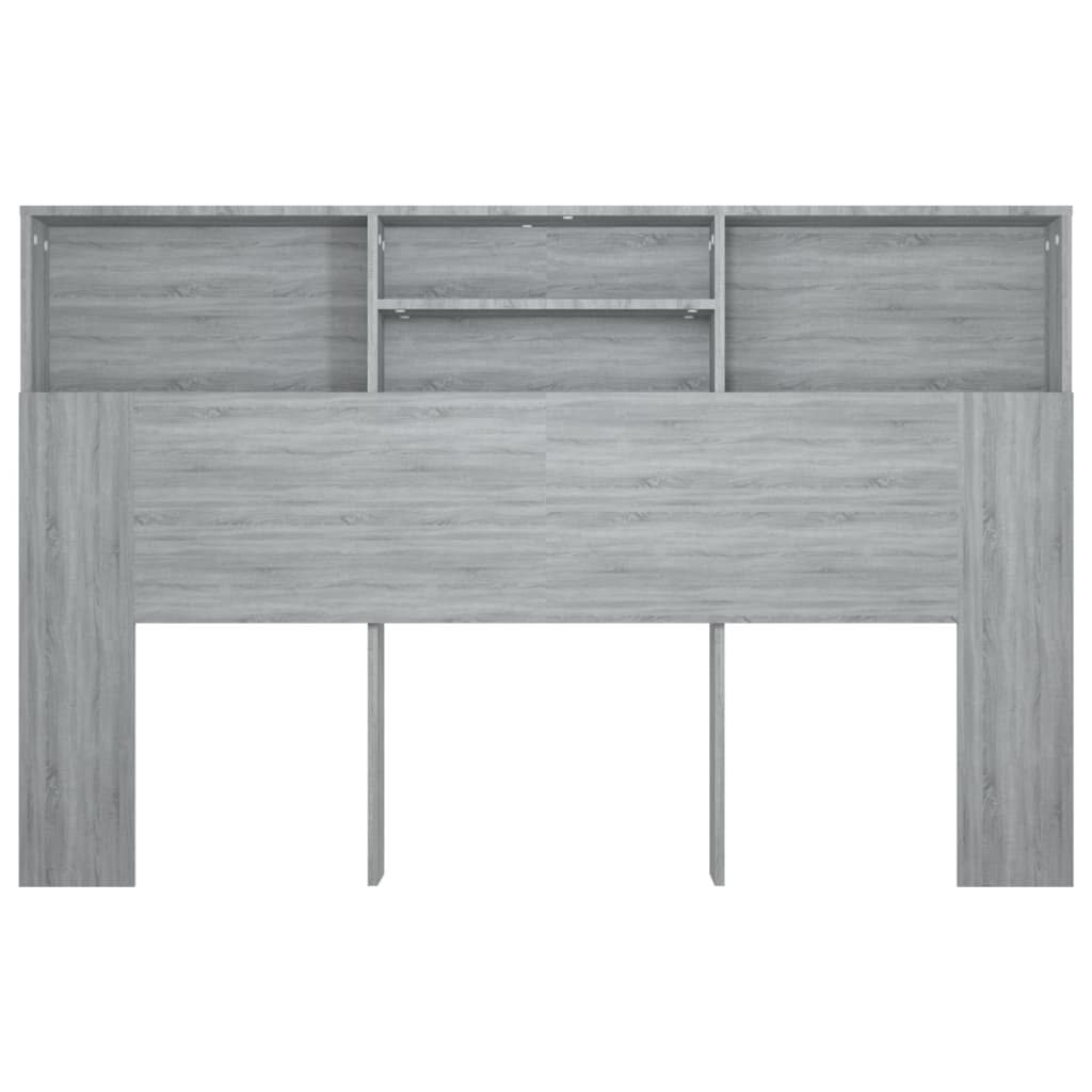 Modern Wooden Queen Size 1.6m Bed Headboard With Open Storage Compartments
