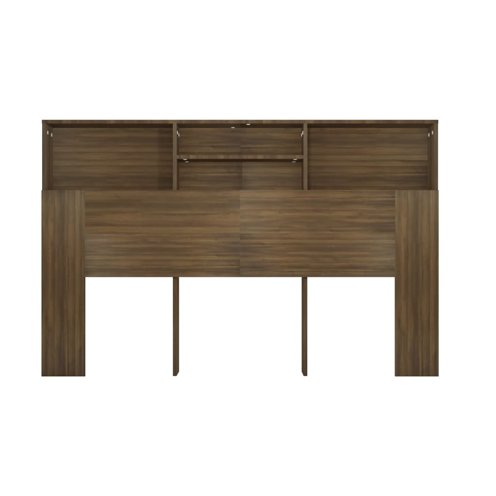 Modern Wooden Queen Size 1.6m Bed Headboard With Open Storage Compartments