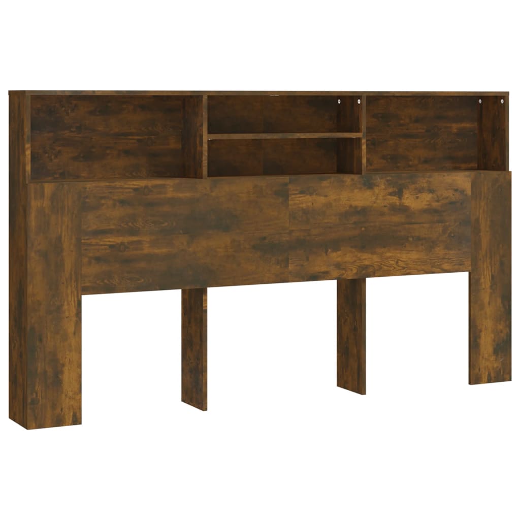 Modern Wooden Super King Size 1.8m Headboard Cabinet With Open Storage Shelves