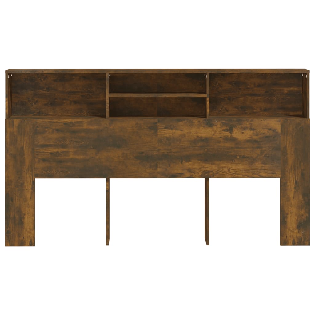 Modern Wooden Super King Size 1.8m Headboard Cabinet With Open Storage Shelves